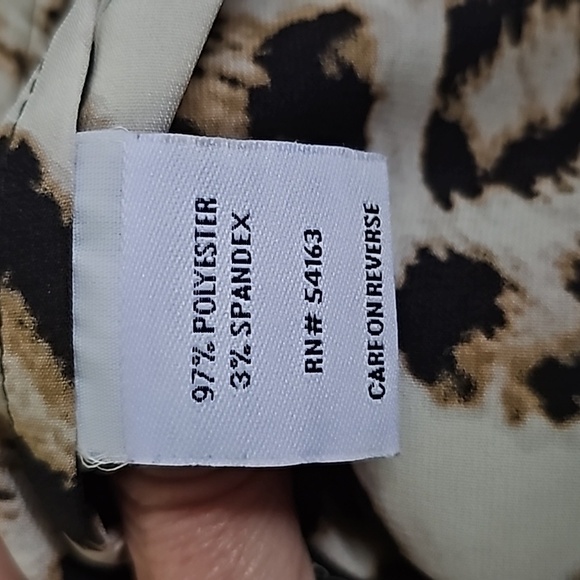 Calvin Klein Women's Blouse Cheeta Print XL - Picture 4 of 4